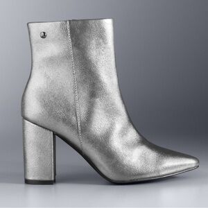 Silver Ankle Boots